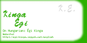 kinga egi business card